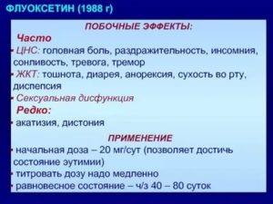 Тревога от флуоксетина