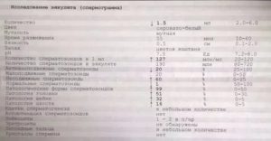 Результаты спермограммы и пцр