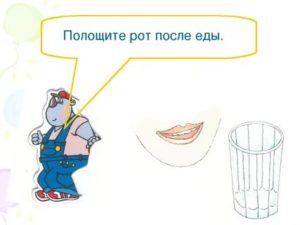 Полоскание рта после еды