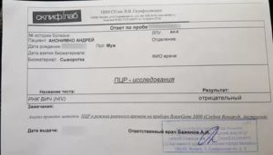 Анализ на ВИЧ после приема антибиотиков